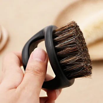 

Men Shaving Barber Tools Black Folding Shaving Brush with Wooden Handle Pure Nylon For Men Face Cleaning Shaving Mask Razors