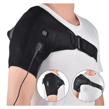 

Hot Cold Therapy Wrap Pad Back Guard USB Charge Heated Shoulder Brace Adjustable Neoprene Single Shoulder Support