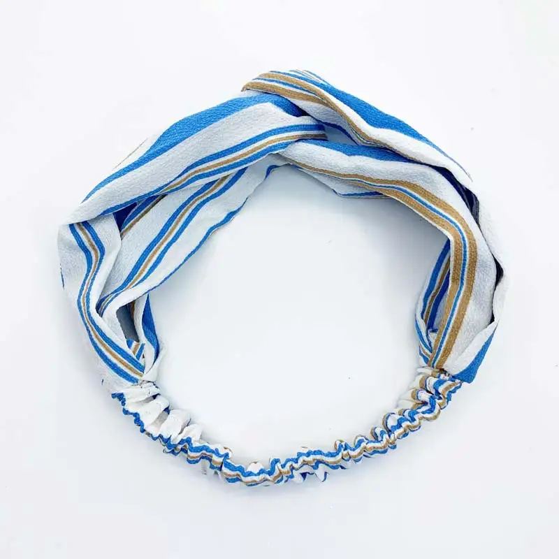 Йога RunningStriped клетчатые крестовые повязки для головные уборы для девушек детское милое украшение для волос с орнаментом Детские аксессуары для волос банданы - Цвет: 9