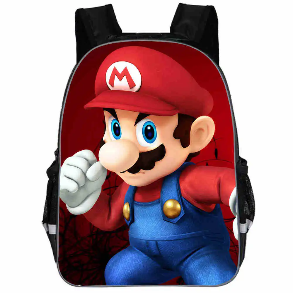 Супер Марио Smash Bros детская школьная сумка Детские 11-16 дюймов школьные сумки детский сад Mochilas милые детские рюкзаки Kawaii - Цвет: as pictures