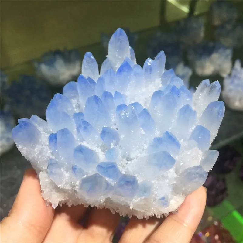 Nu al pariteit ZuidAmerika Zeldzame Beauiful Blauw Kristal Cluster Natuurlijke Kristal Cluster Quartz  Point Kristallen Druse Specimen Mineralen Reiki Healing - AliExpress Huis &  Tuin