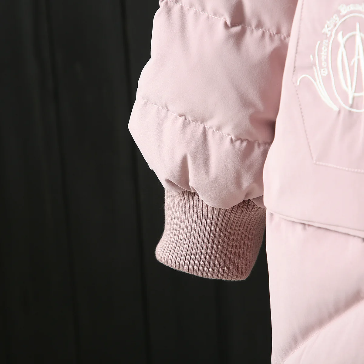 Winter New Style Casual Fashion Pocket Embroidered Thick Warm Hooded Long down Jacket Women's Three-Color