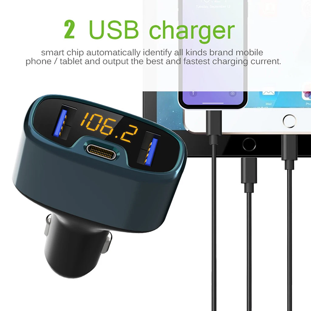 Bluetooth MP3 беспроводной Bluetooth музыкальный плеер для авто FM с 2 usb-портами