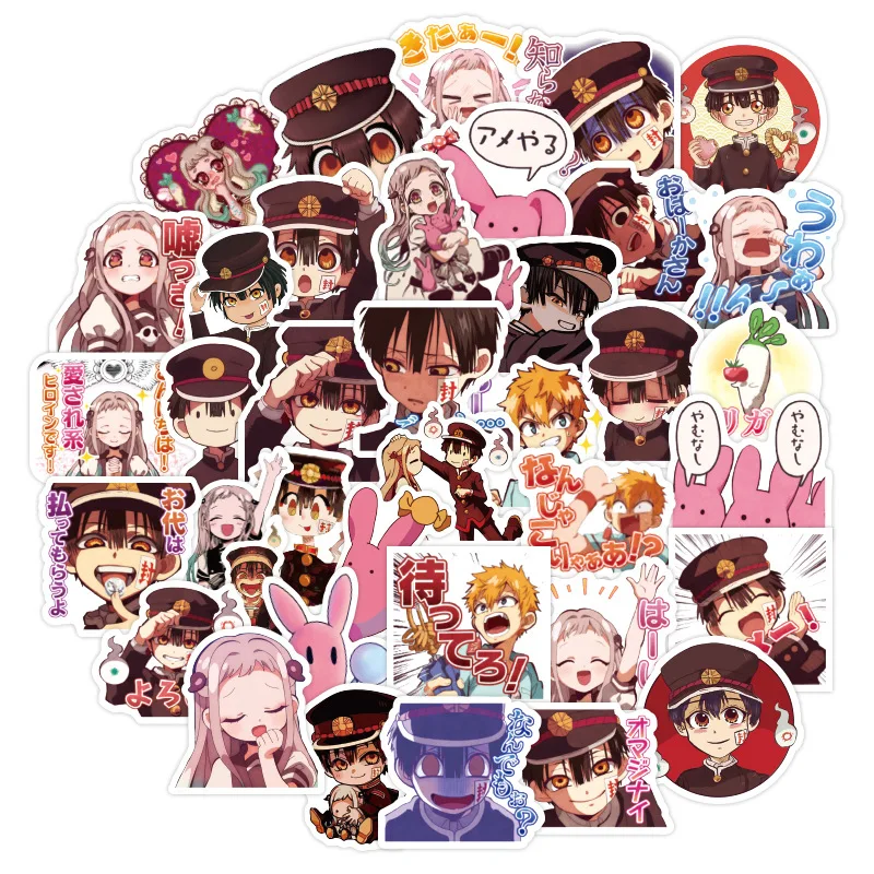 Mejor Compra Pegatinas de Anime de Hanako kun de 3-4 CM, pegatinas de grafiti impermeables para portátil, taza de teléfono, Maleta, colección de recortes, 40 Uds. NyoXAYy70