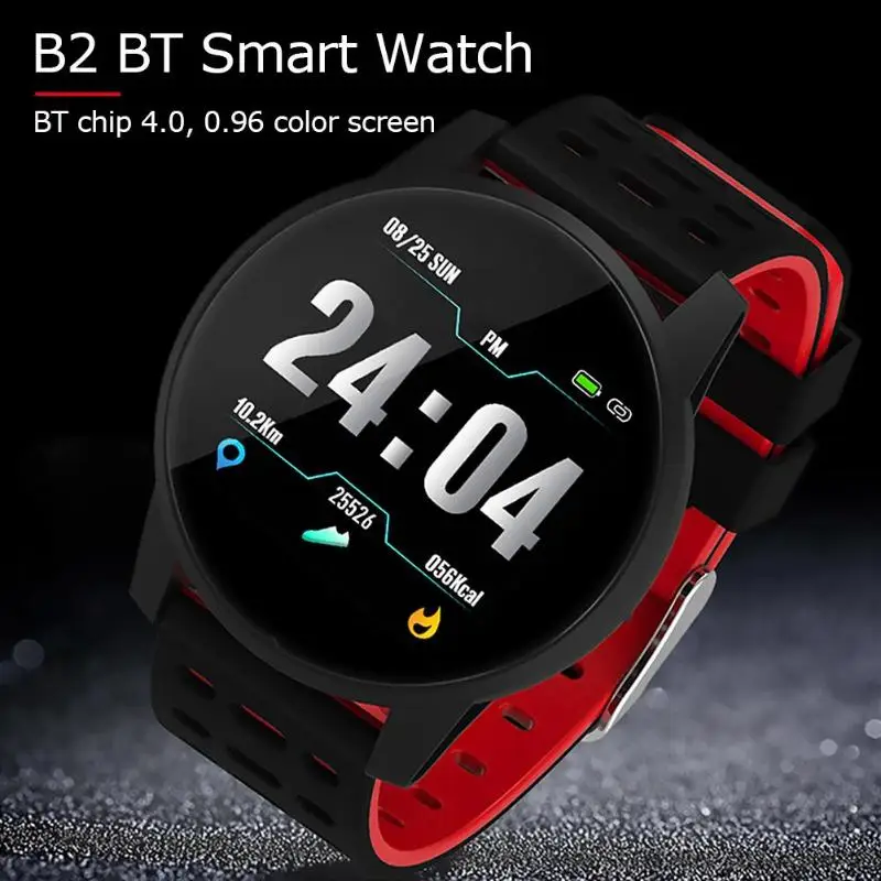 B2 Bluetooth Смарт-часы сердечного ритма кровяное давление фитнес-трекер Smartwatch трекер движения шагомер тренажер для сжигания калорий