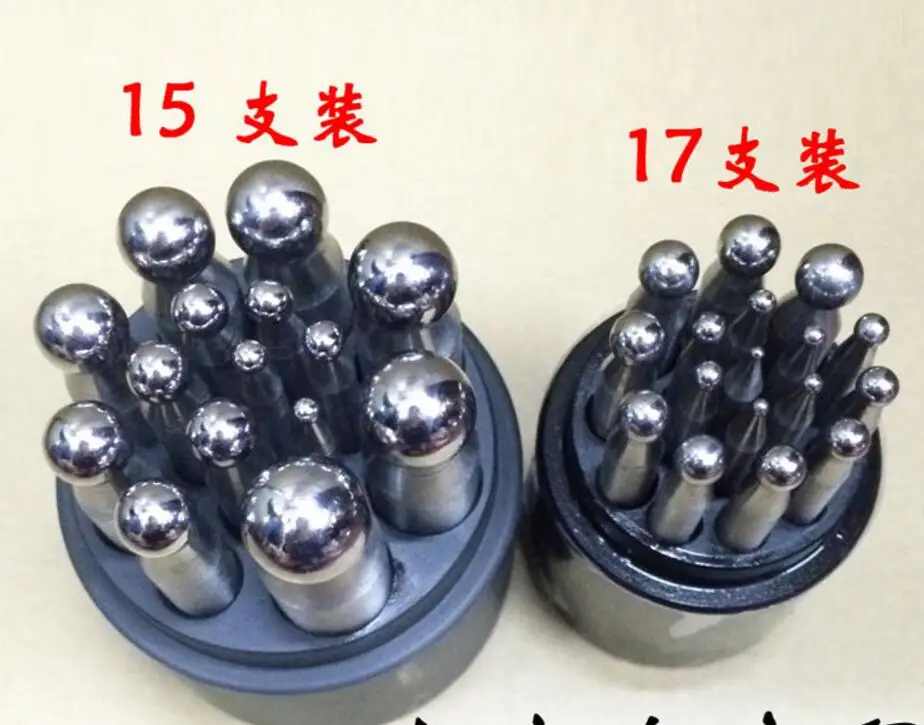 jewellery making Dapping Block Solid Steel 17 /15 Punches Metal Bead Jewelry Sculpture Forming