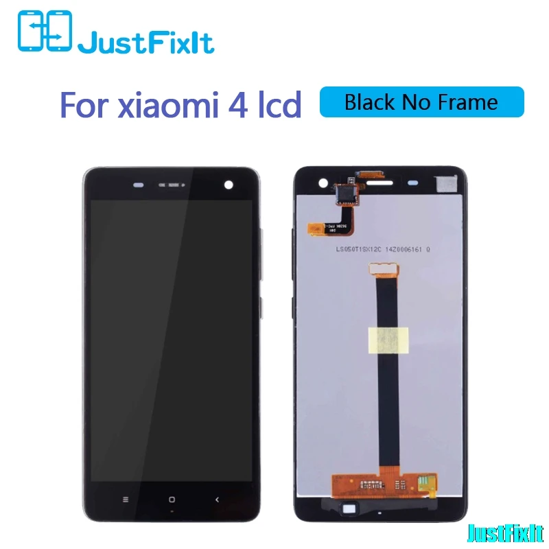 Black No Frame Для Xiaomi Mi 4 ЖК сенсорный экран дигитайзер с рамкой оригинальная замена черный белый 5,0 дюймов для Xiaomi Mi 4 дисплей - Цвет: Black No Frame