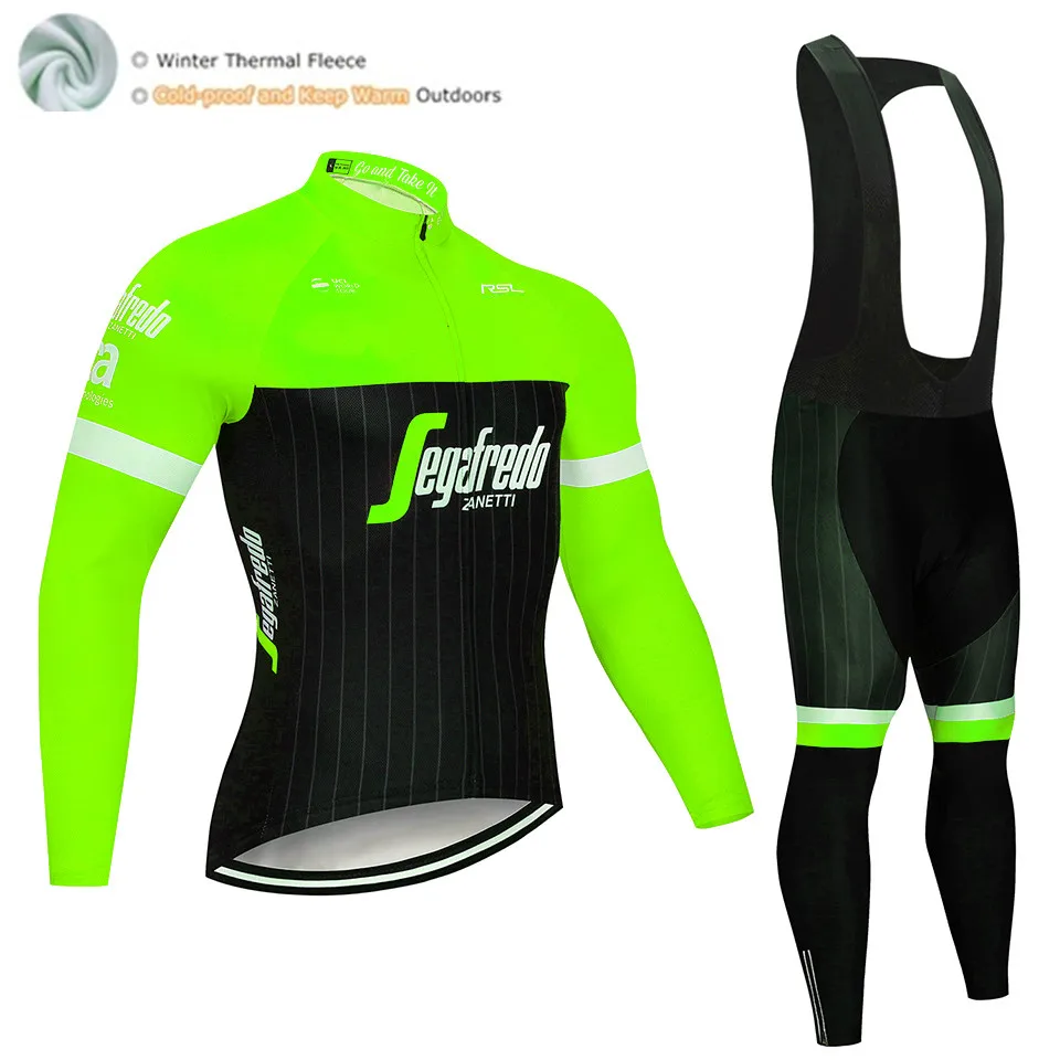 Winter Cycling Suit TREKING Pro Team, Зимняя Теплая Флисовая одежда для велоспорта, Мужская футболка с длинным рукавом, костюм для езды на велосипеде, MTB, одежда, комбинезон, комплект - Цвет: Winter Cycling Suit