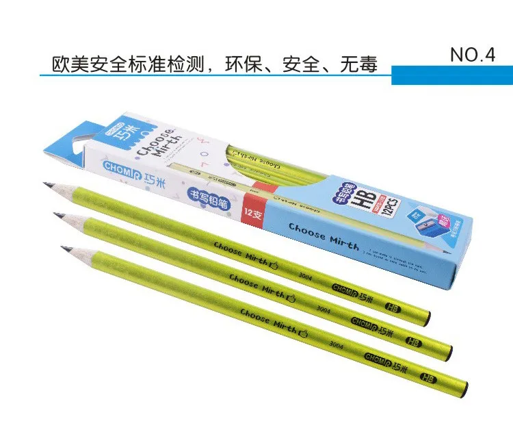 Qiao Mi 12 pcs/box Pencil with Creative School Student Stationery HB Pencils for Kids Writing Gift Supply