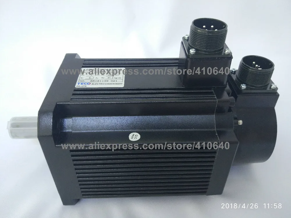 Натуральная TECO 1KW Серводвигатель JSMA-MA10ABK00 и мотор сервопривода JSDAP-30A с 28,65 максимальный крутящий момент: 1/3P AC 220V