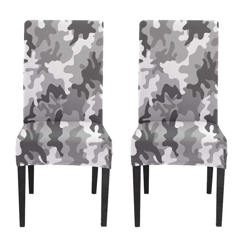4Camo 2 pack Таможня печать Камуфляжный стул крышка супер стрейч стандартный размер высокий заднее сиденье скольжения Чехол - Цвет: 4Camo 2 pack