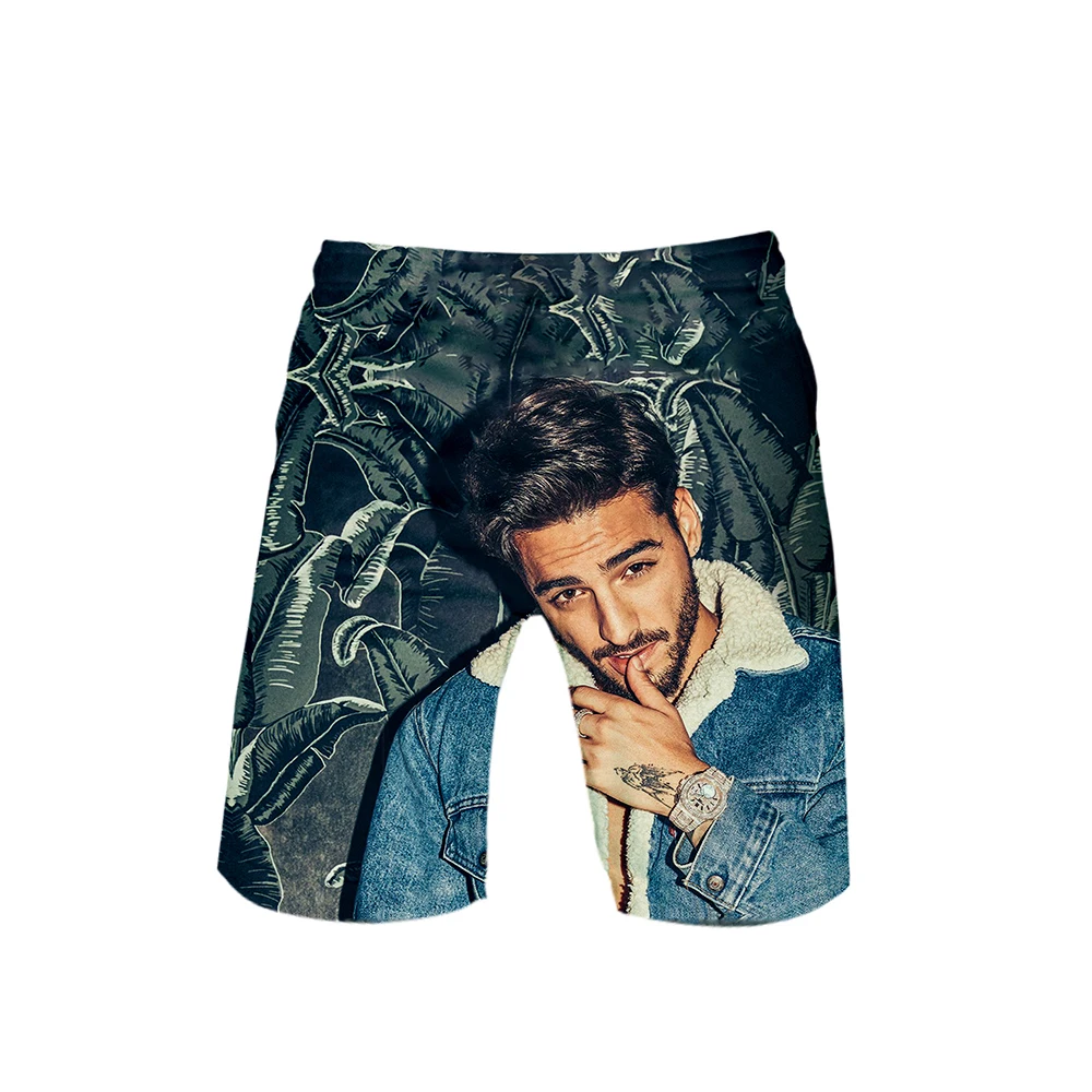 Maluma 3D Полиэстер Летняя мужская мода досуг тренд пляжные шорты новинка Kpop популярные повседневные летние шорты