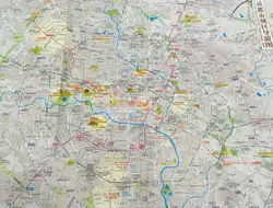 Chengdu – carte de voyage de la ville de Chengdu, Version chinoise et anglaise 