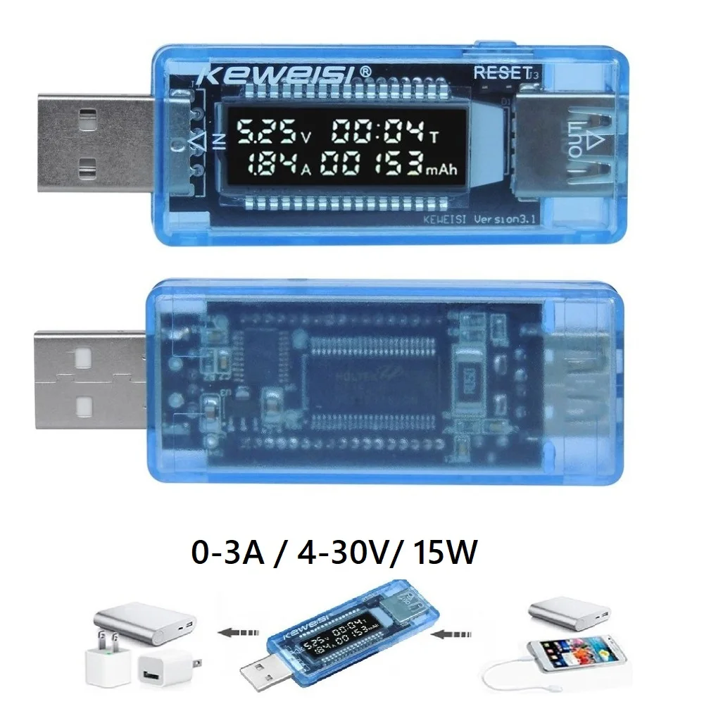 Прямая поставка 4 в 1 ЖК-дисплей USB-детектор тестер текущего напряжения и емкости