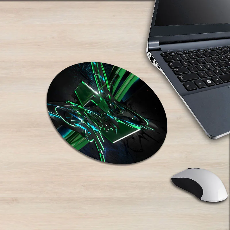 XGZ 3D рендеринг круглый коврик для мыши технология Linel Wolf Imaging Cube цветочный круг узор лошадь аниме резиновый коврик для компьютерной мыши Тотем