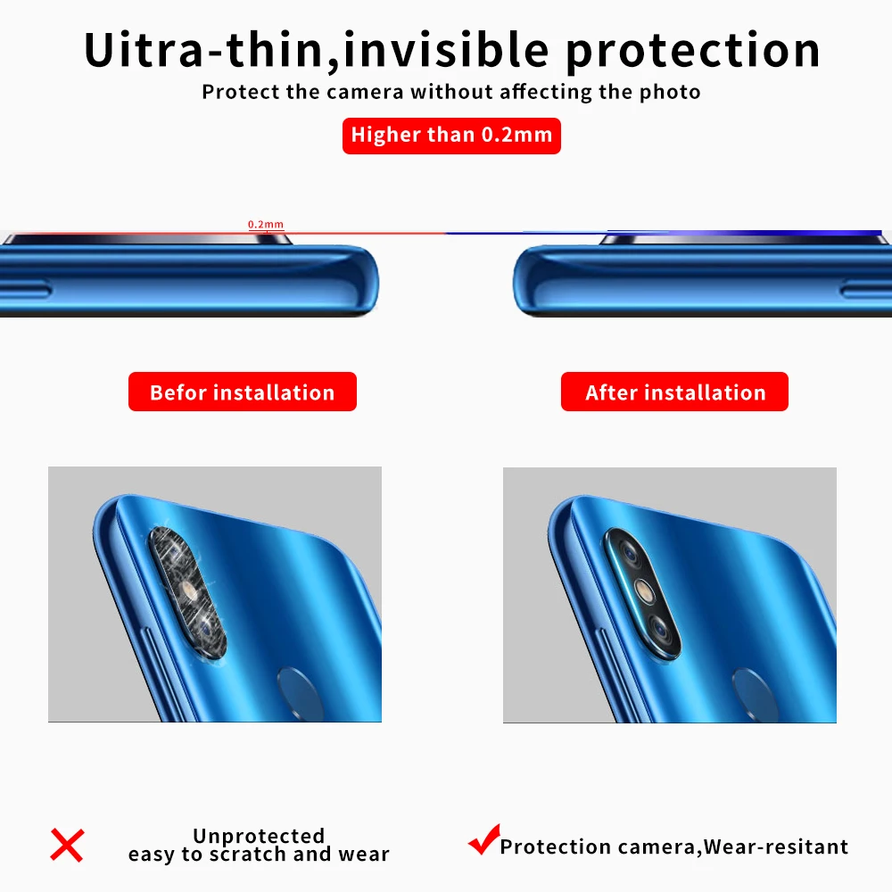 Полное покрытие для задней камеры Red mi Note 7 Pro защита экрана из закаленного стекла