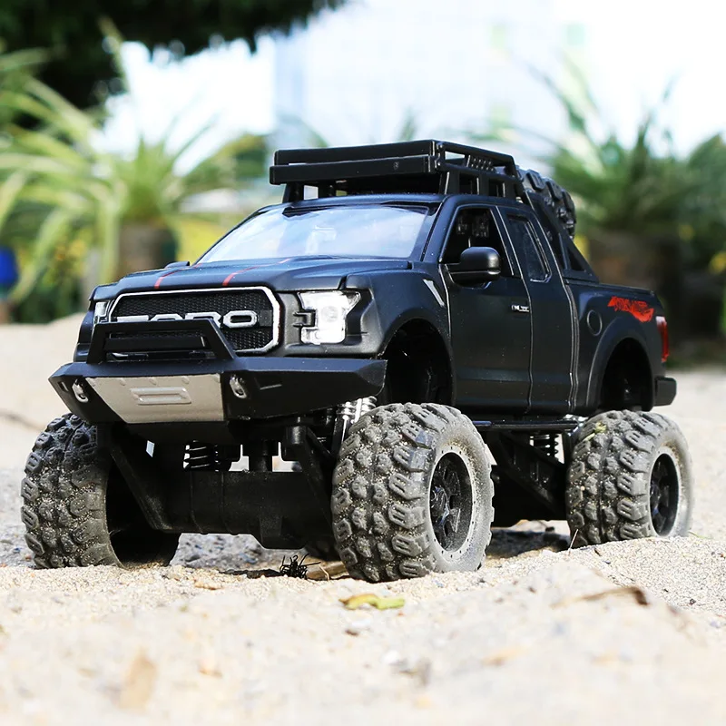 

Off-Road Vehicle F150 Pickup Alloy Big Foot Raptor Modified Car Model Made in China Have Toy Car Model