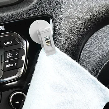 

Hot 2PCS Reusable Ticket Photo Clamp Car Clip Office Suction Cup License Universal Card Holder Portable Plastic Home
