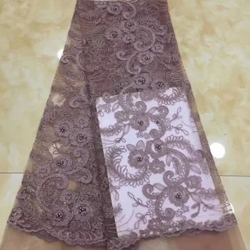 

2018 Latest French Nigerian Laces Fabric High Quality Tulle African Laces Fabric Wedding African French Tulle Lace