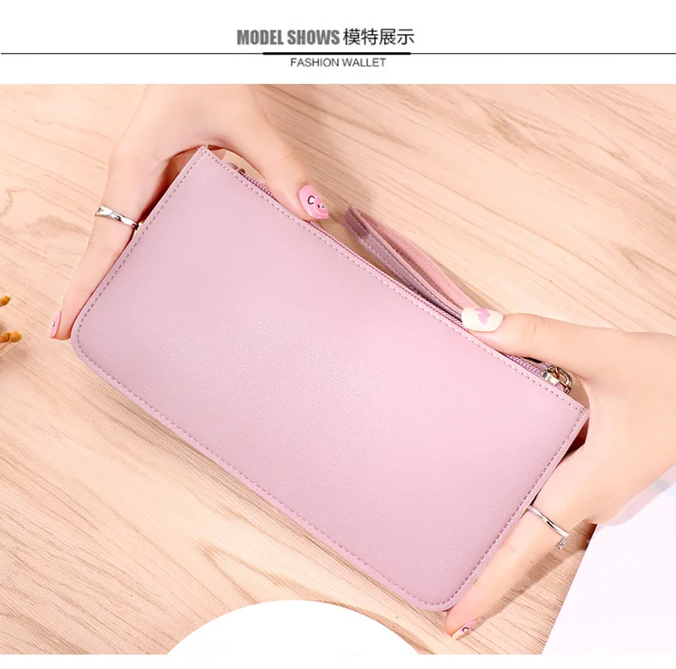 Длинный кошелек в Корейском стиле модные женские кошельки вместительный клатч с