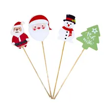 Рождественские украшения, Деревянная Расписная Рождественская елка, карточка, креативный стол, ваза, декоративный режущий реквизит