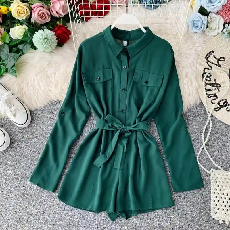 Summer Fashion Women Rompers Long Sleeve Chiffon Slim Shorts Playsuits Female Bodycon Jumpsuit Girls Bodysuits Overalls new