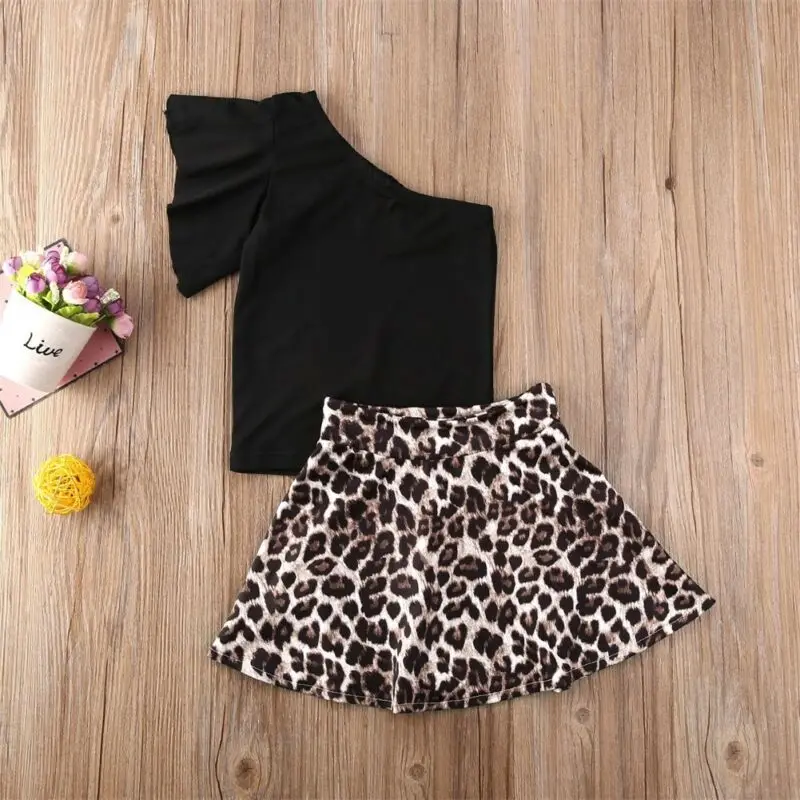 

2PCS Baby Girl Fashion Clothes Summer Tops + Skirt Kids Girls Casual Outfits