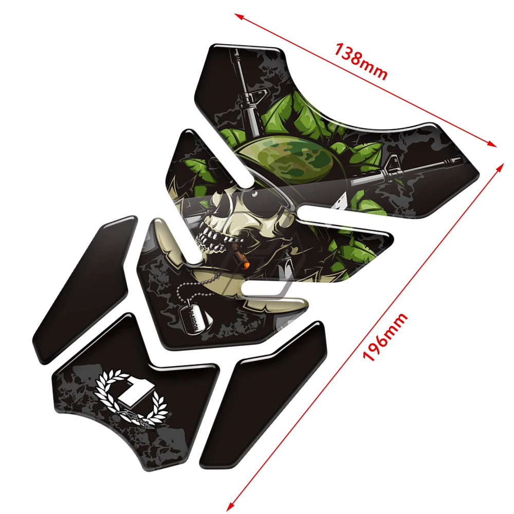 Motorcycle Gas Fuel Tank Pad Protector Decal Case 3D Resin for Honda Yamaha Suzuki Kawasaki Triumph Aprilia