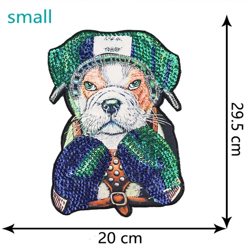 

Fashion Oversize Patterned Patches With Sequins Embroidered Sequins Cartoon Stickers For Dogs