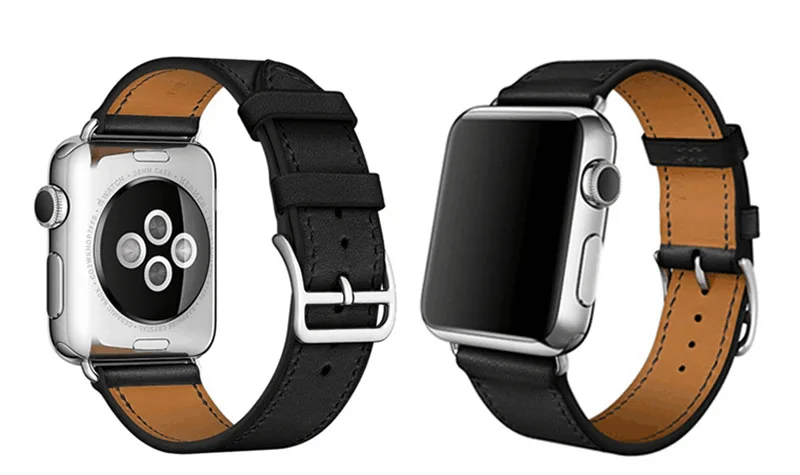 Pulseira совместимый для apple watch ремешок 38 мм 40 мм кожаный correa для apple watch 5 4 3 2 Широкие ремешки 44 мм 42 мм браслет