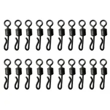 20/50/100pcs Q-shaped Rolling Quick Change Swivels Size 4 Snap Connectors Carp Fishing Terminal Tackle pesca Accessories