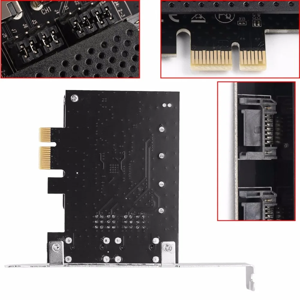DIEWU Seizing IPQ& I/O PCI-E к ESATA3.0 адаптер расширения активированный SSD твердотельный жесткий диск мульти I/O контроллер карты