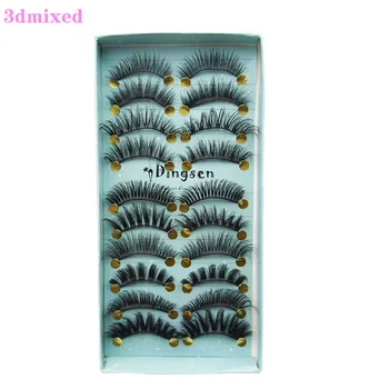 

3D Eyelashes Thick Eyelashes 10 Pairs Mixed 0.07 Material Multilayer Natural False Eyelashes Handmade Eyelashes