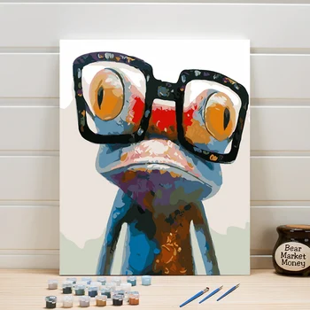 

DIY Paint Oil Painting By Numbers On Canvas Cartoon Animal Art Acrylic Digital Wall Pictures Coloring For Home Room Decor Kids
