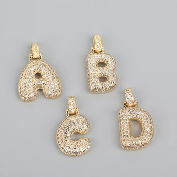 

5Pcs/Lot Zirconia Capital Letter Pendant Necklace Jewelry,Ziron Cubic Gold 26 Letter Charms For DIY Earrings Jewelry Accessories