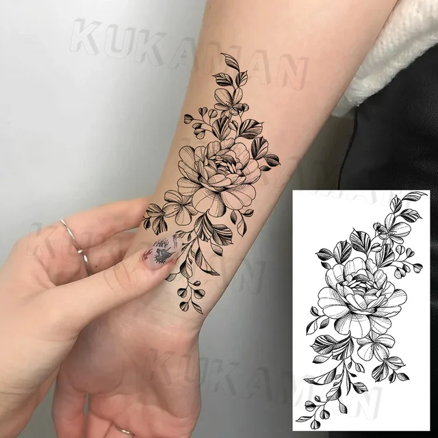 Skull Flower Tattoo Skull Flowers color flowers tattoo Artist png   PNGWing