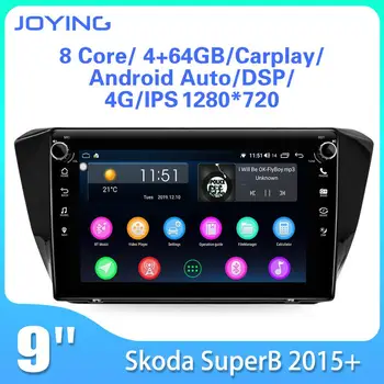 

JOYING 9inch IPS screen 4GB+64GB stereo head unit car radio player GPS Navigation for Skoda SuperB 2015-2020 1 din video player
