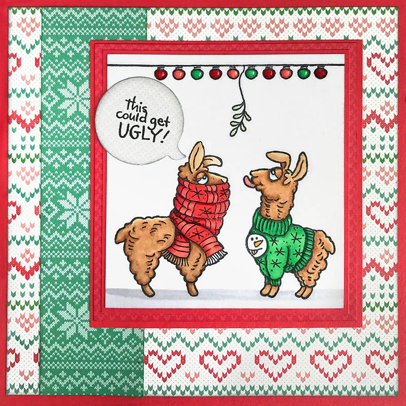 

Clear Stamps Which Alpaca win the ugly Sweater prize Transparent Stamp for DIY scrapbooking Crafts Cards Decoration New 2019