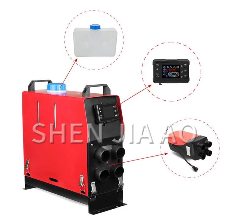 Parking heater, car heater, 12V/24V diesel vehicle, integrated car heater, LCD s
