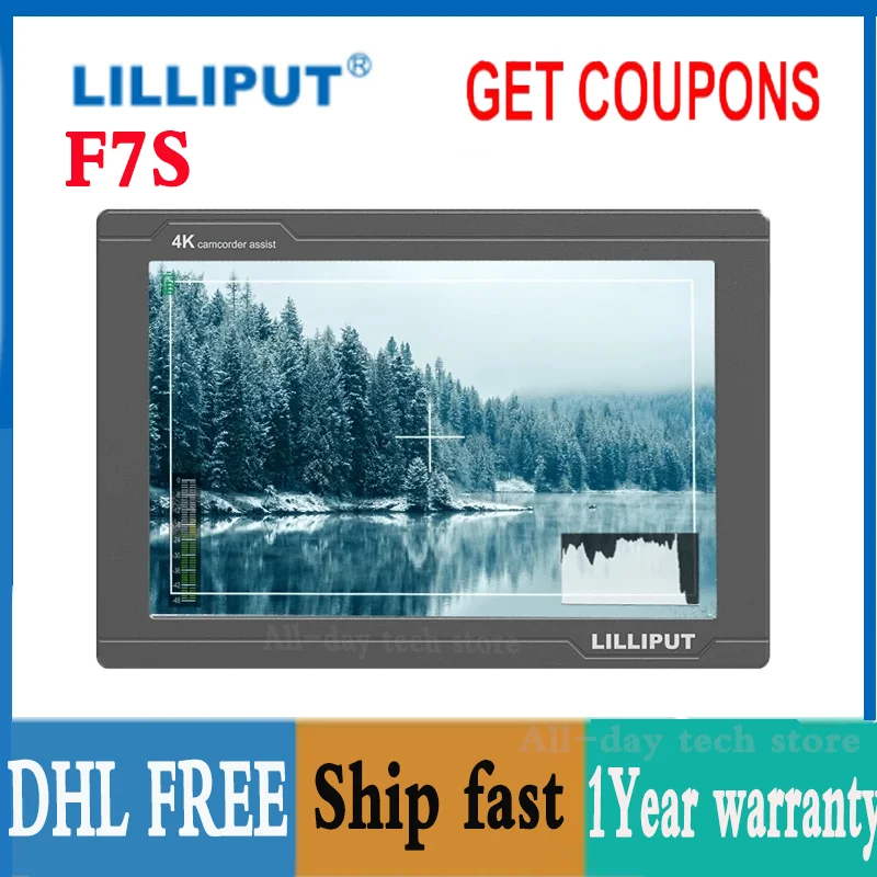 Видеомонитор Lilliput F7S с ЖК-дисплеем 7 дюймов 4K совместим HDMI вход 3G-SDI Дисплей 1920*1200