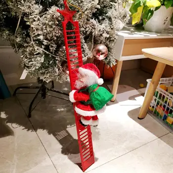 

Electric Santa Claus Climbing Ladder Doll Home Decor Kid Gift 2020 Christmas Decorations For Home Merry Christmas Ornament