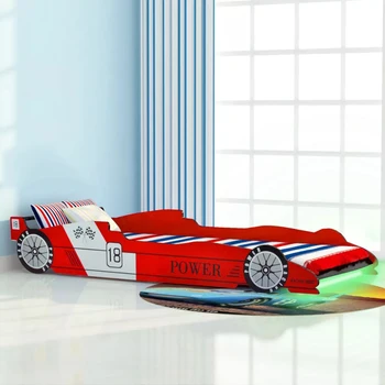 

VidaXL Children'S LED Race Car Bed 90x200 Cm Red 243936