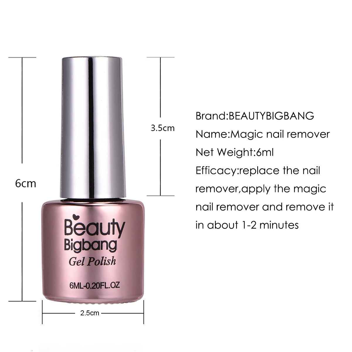 BEAUTYBIGBANG 6 мл; Гель-лак для ногтей средство для снятия лака средство для удаления магии здоровое Замачивание быстро жидкость для снятия геля аксессуары для ногтей Очиститель для ногтей