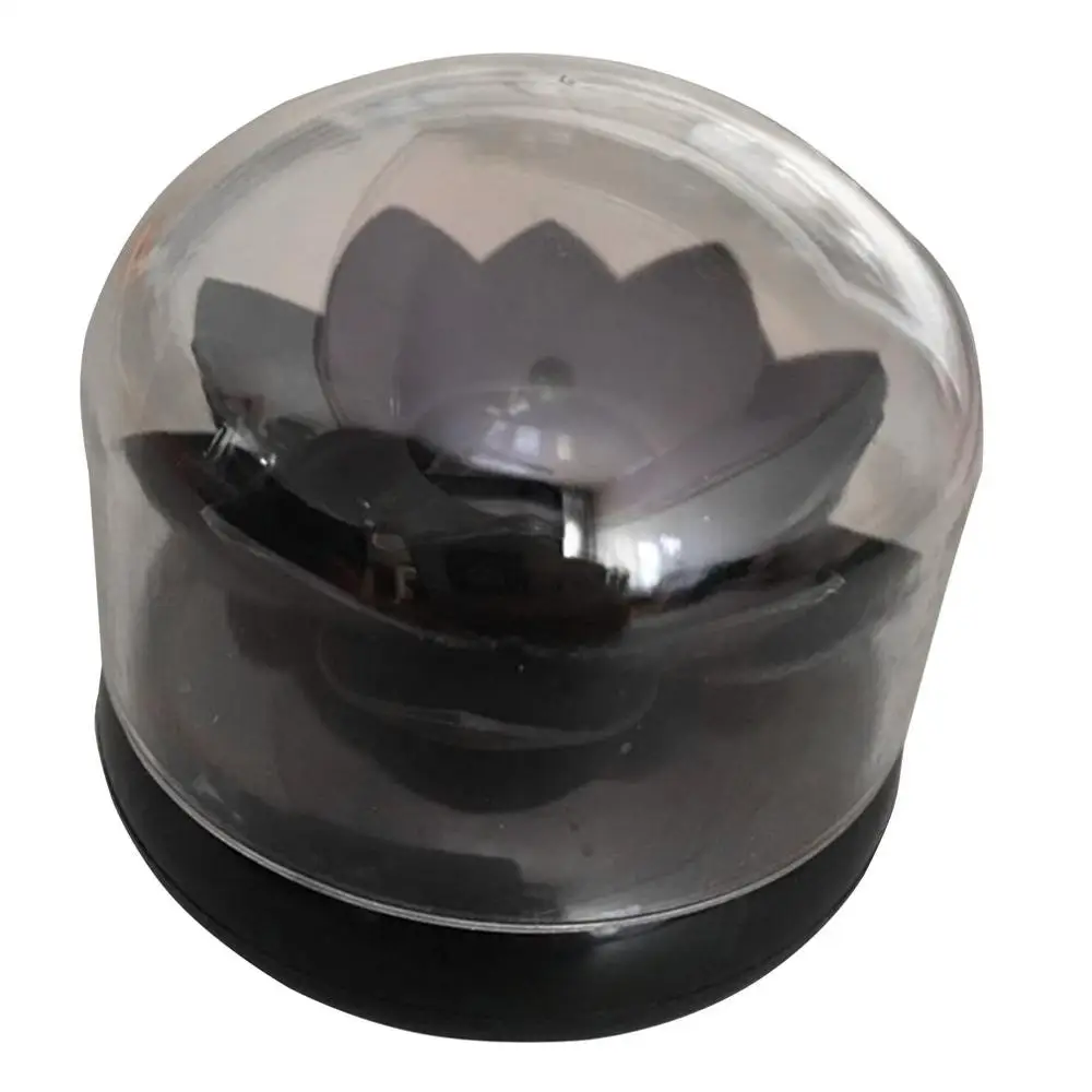 Creative Lotus Toothpicks Holder Cotton Swab Box Cotton Bud Holder Case Table Decorate Storage Box Organizer Useful Diam 8.1CM - Цвет: black