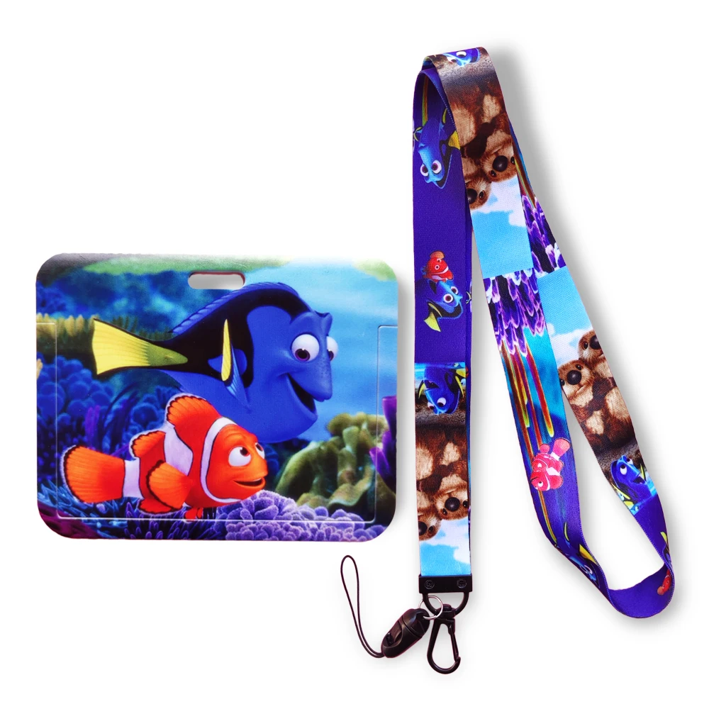 Disney Horizontal Finding Nemo Bank Card Holder Students Girl Boy Bus Card  Case Lanyard Visit Door Identity Badge Card Cover - AliExpress