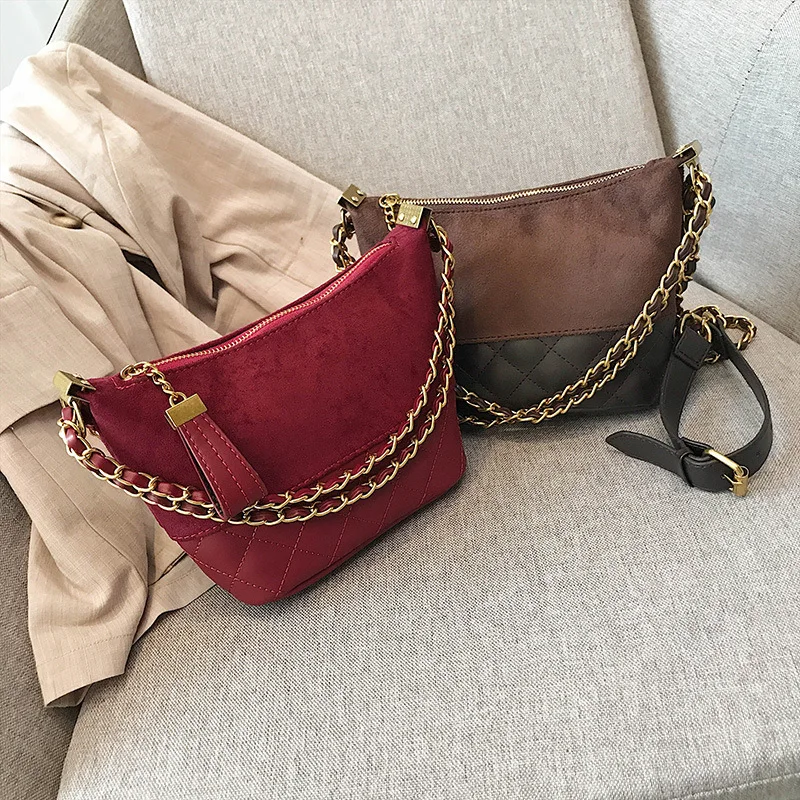 

Autumn And Winter Western Style Bag Women's 2019 Popular New Style Korean-style Shoulder Bag Textured Fashion Chain Fashion Casu
