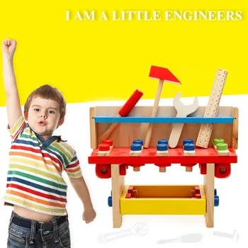 

Children Wooden Puzzle Tool Table Disassembly Nut Combination Toy Educational Assembly Toy Science Learning & Education