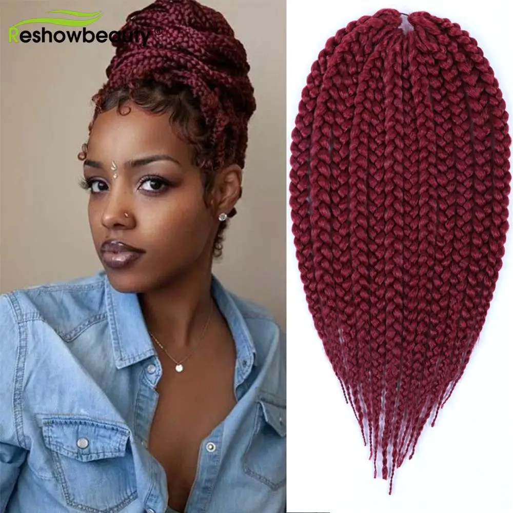 Вязание крючком синтетические волосы для увеличения объема коробка косы повороты в африканском стиле