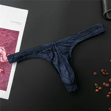 

Low-rise Bikini G-string Men's Thong Sexy Panties Cotton Breathable Underwear Solid Color T-Back Man Brief Thongs