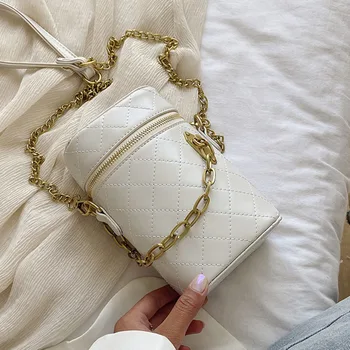 

Female Lattice Pu Leather Crossbody Bags For Women 2020 Chain Shoulder Messenger Bag Ladies Hand Sling Luxury Handbags Designer